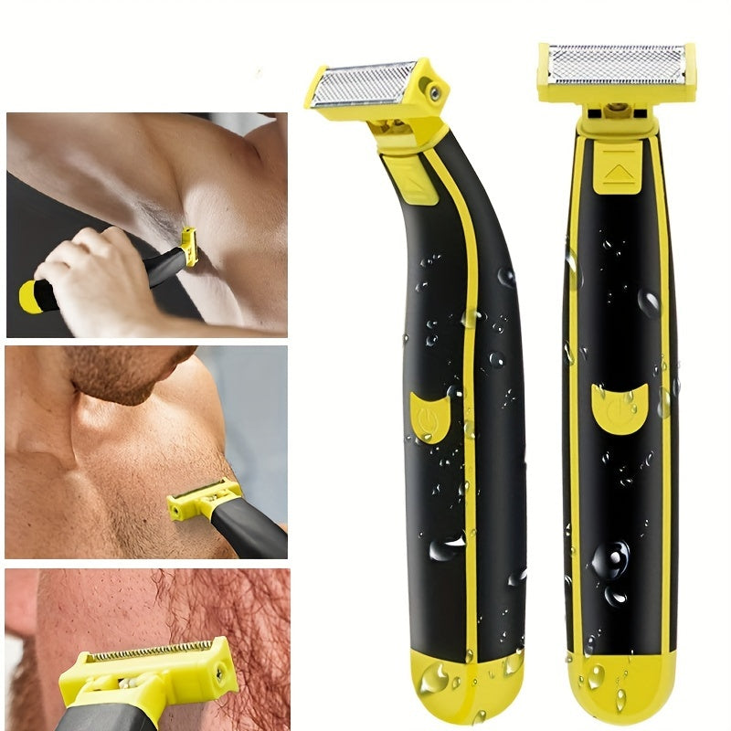 Men's beard electric shaver, USB charging, bikini body hair trimmer beauty set, floating blade, dry and wet dual-purpose, portable travel electric shaver, for dad, Father's Day gift for men